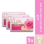 Lux Flawless Glow Soap Bar 90gm (Bundle of 3)