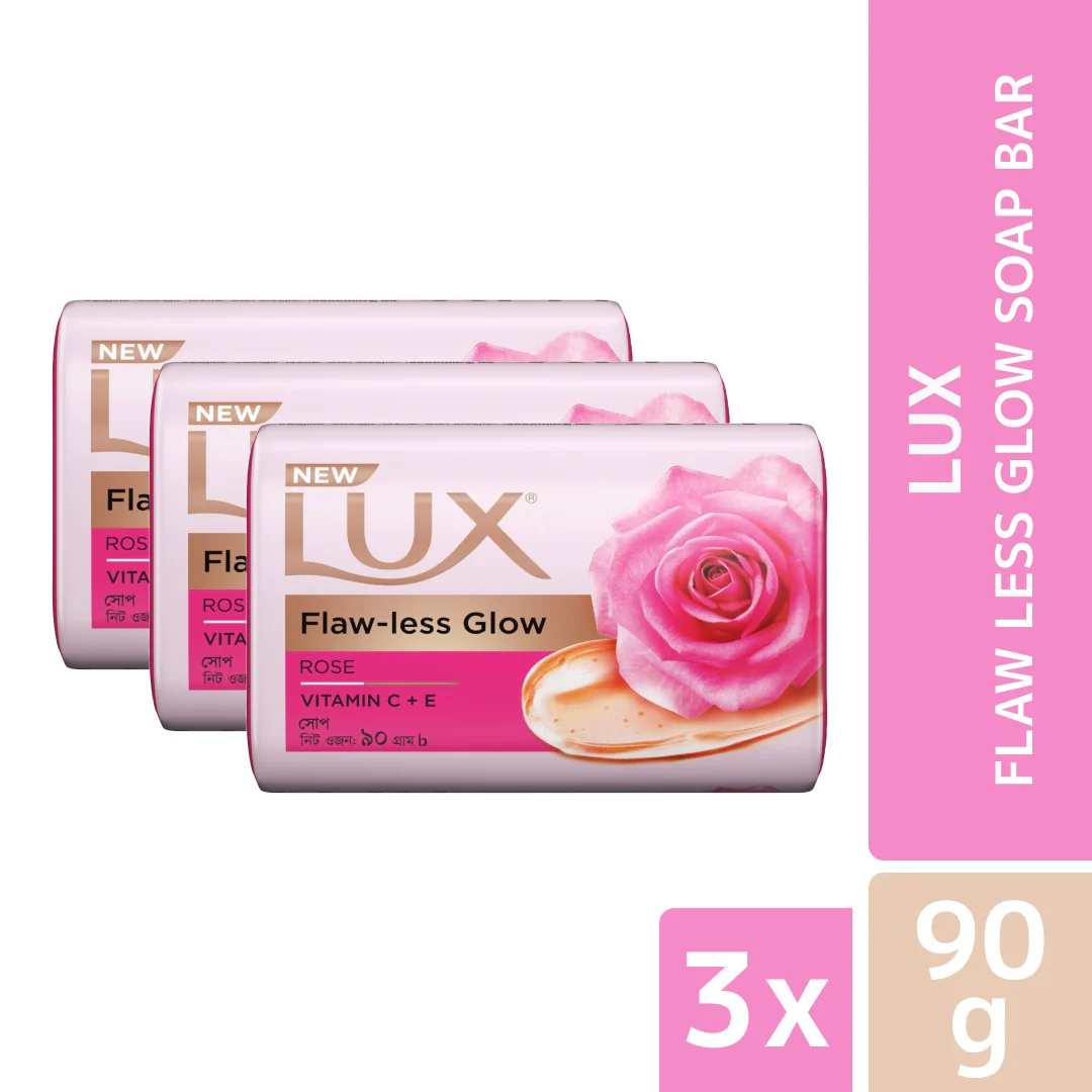 Lux Flawless Glow Soap Bar 90gm (Bundle of 3)