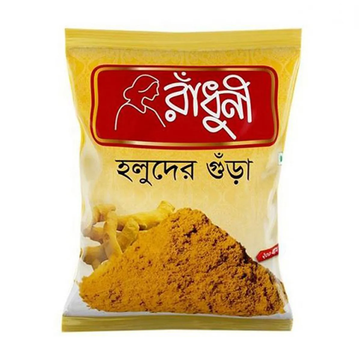 woo_product_8874_6a9e54a53363a.webp Radhuni Turmeric Powder | হলুদের গুড়া - 200 gm - Image 1
