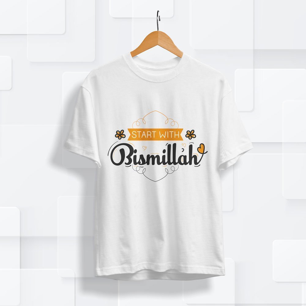 woo_product_8880_6a9e54a9a7fd9.jpg Premium T- Shirt "Start with Bismillah" - Image 1